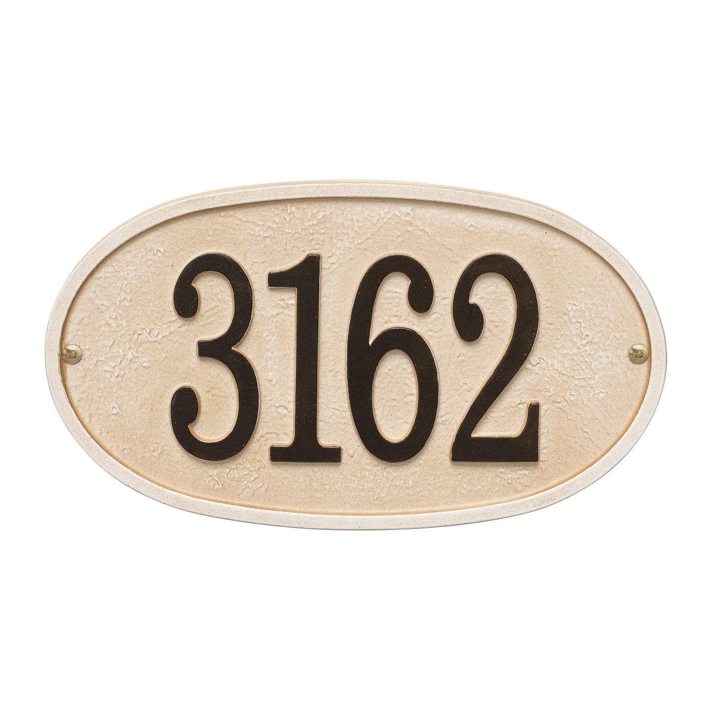 Whitehall Products Personalized Stonework Oval Plaque One Line Sandstone