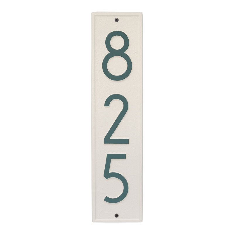 Whitehall Products Delaware Modern Personalized Vertical Wall Plaque One Line Coastal Green