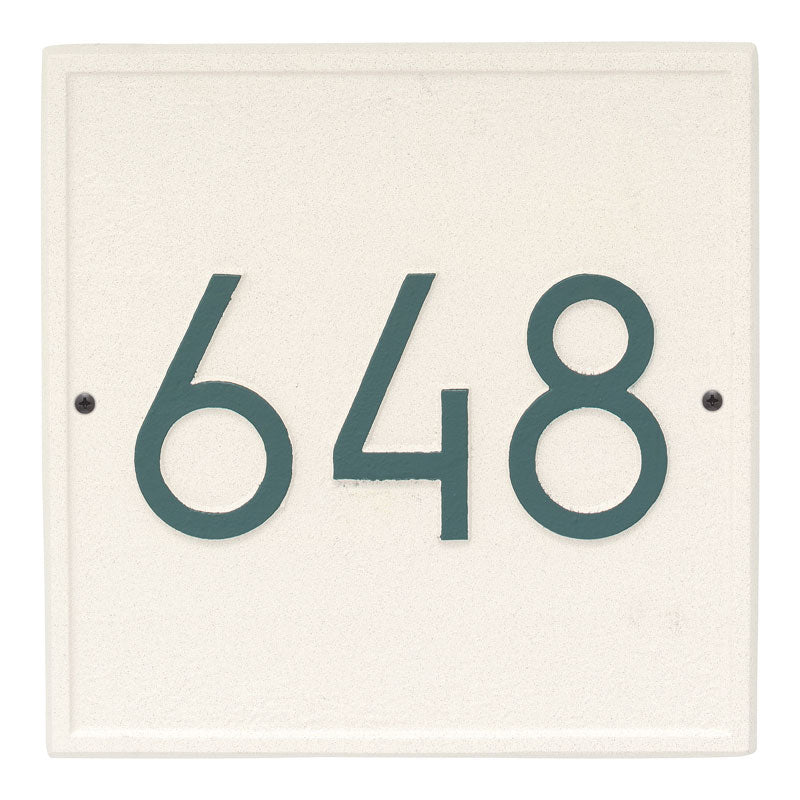 Whitehall Products Square Modern Personalized Wall Plaque One Line Coastal Green