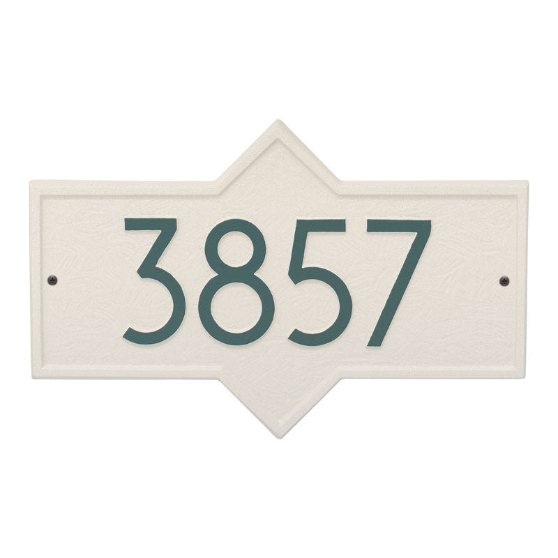 Whitehall Products Hampton Modern Personalized Wall Plaque One Line Coastal Green