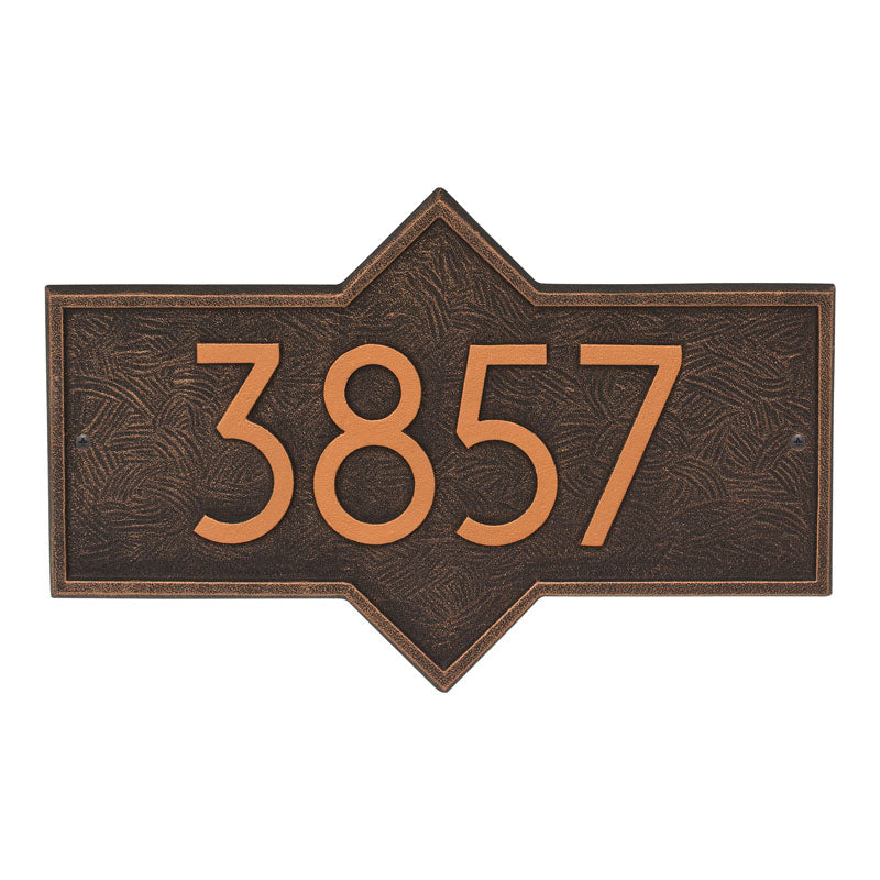 Whitehall Products Hampton Modern Personalized Wall Plaque One Line Oil Rubbed Bronze