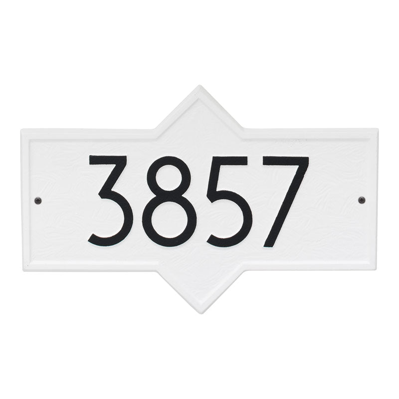 Whitehall Products Hampton Modern Personalized Wall Plaque One Line White/black