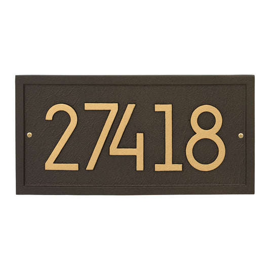 Whitehall Products Rectangle Modern Personalized Wall Plaque One Line Aged Bronze