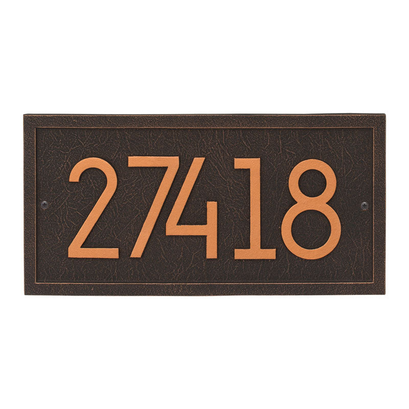 Whitehall Products Rectangle Modern Personalized Wall Plaque One Line Oil Rubbed Bronze