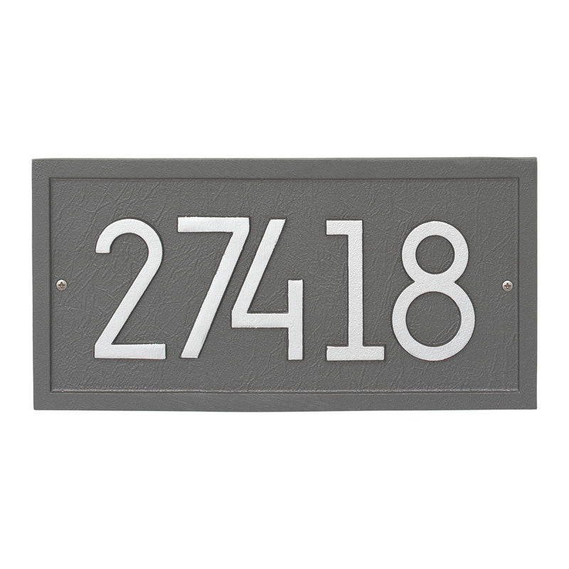 Whitehall Products Rectangle Modern Personalized Wall Plaque One Line Pewter/silver