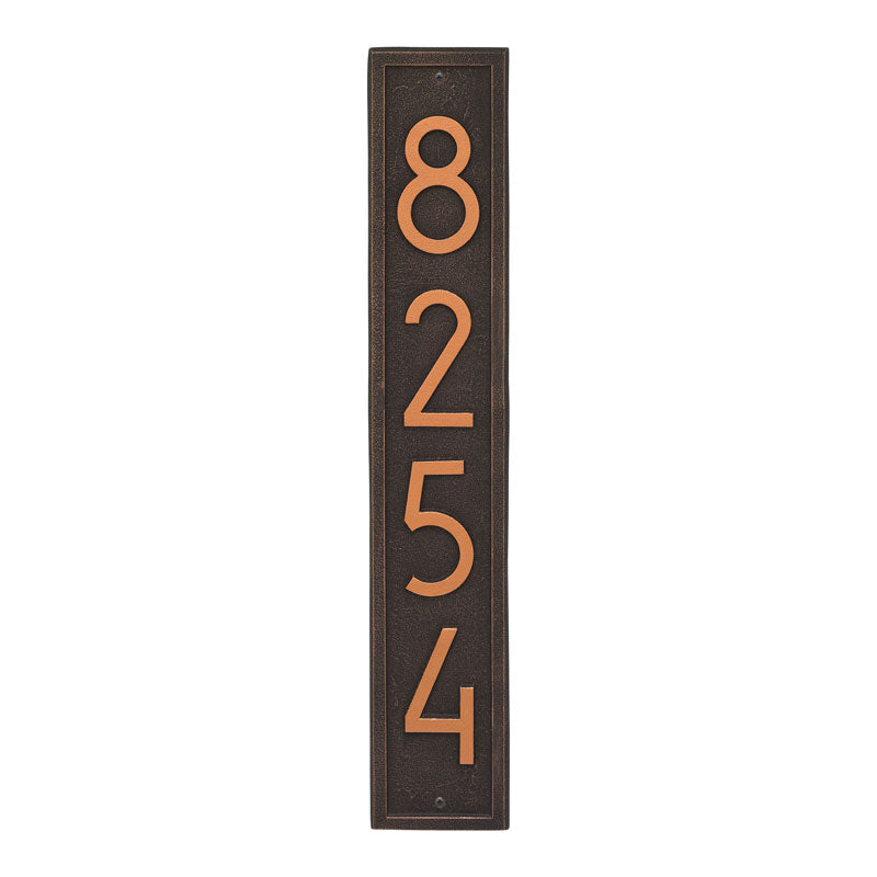 Whitehall Products Vertical Modern Personalized Wall Plaque One Line Oil Rubbed Bronze