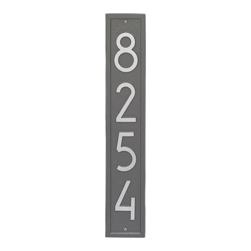 Whitehall Products Vertical Modern Personalized Wall Plaque One Line Pewter/silver