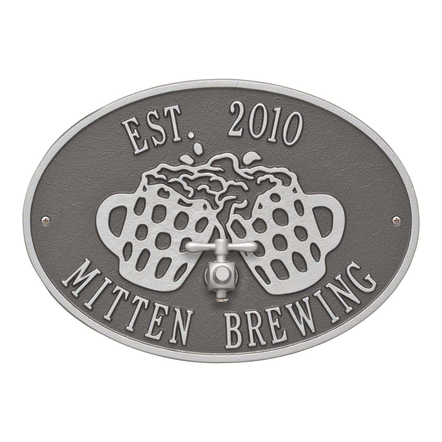 Whitehall Products Beers And Cheers Personalized Plaque Two Lines 