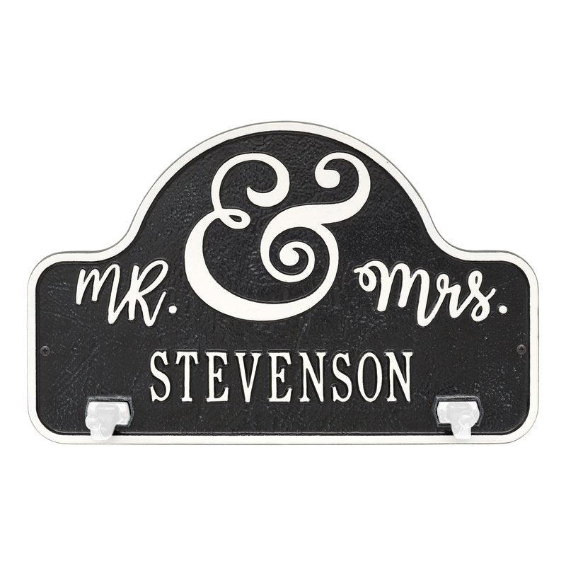 Whitehall Products Keys To My Heart Personalized Hook Plaque One Line Black/white