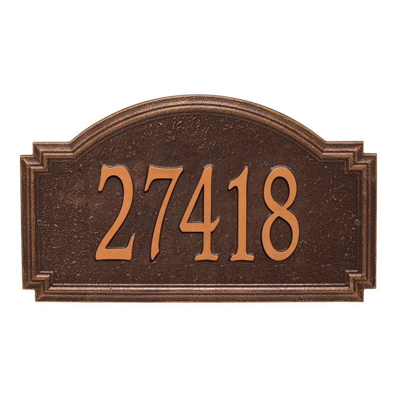 Williamsburg Estate Wall Address Plaque - One Line