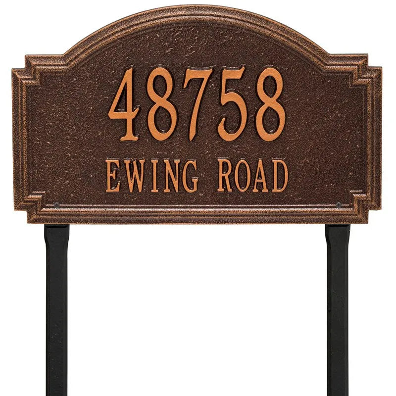 Williamsburg Estate Lawn Address Plaque - Two Line