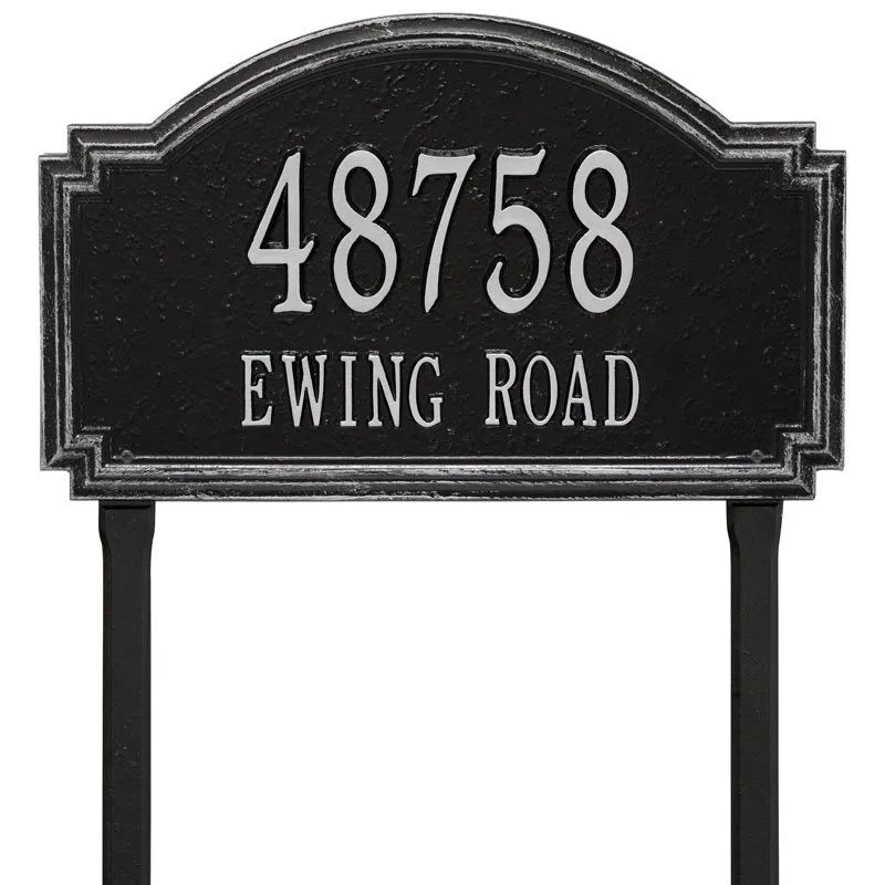 Williamsburg Estate Lawn Address Plaque - Two Line