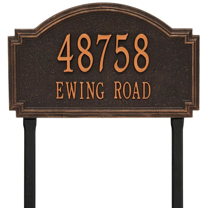 Williamsburg Estate Lawn Address Plaque - Two Line