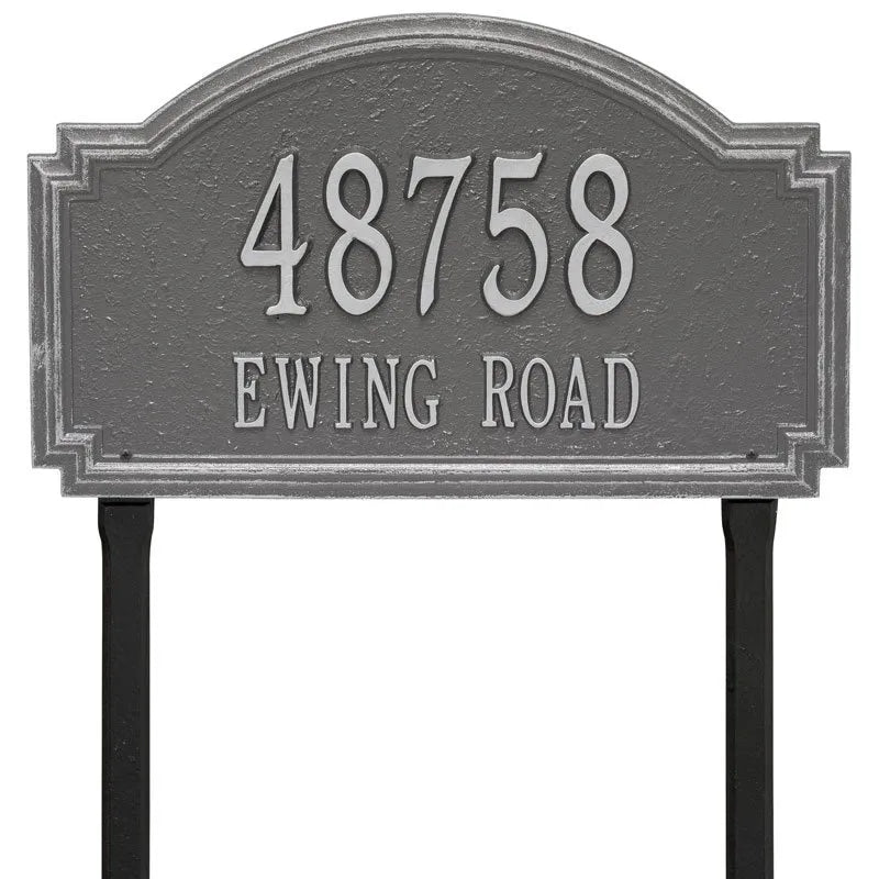 Williamsburg Estate Lawn Address Plaque - Two Line