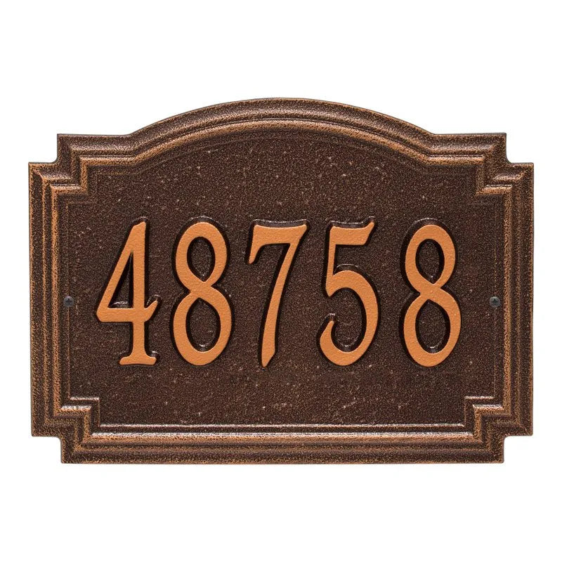 Williamsburg Standard Wall Address Plaque - One Line
