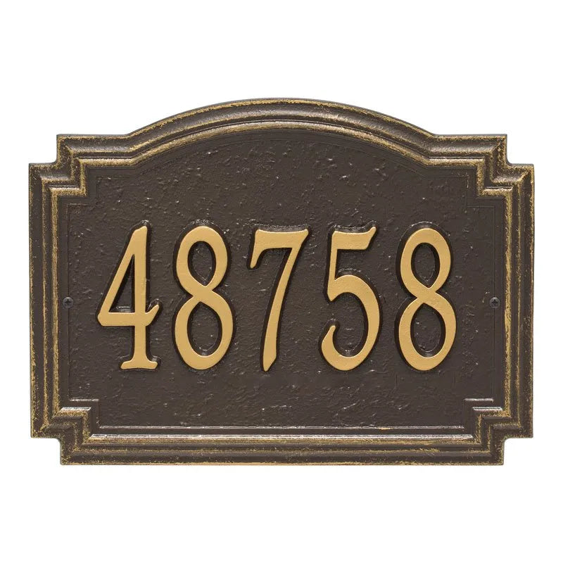Williamsburg Standard Wall Address Plaque - One Line