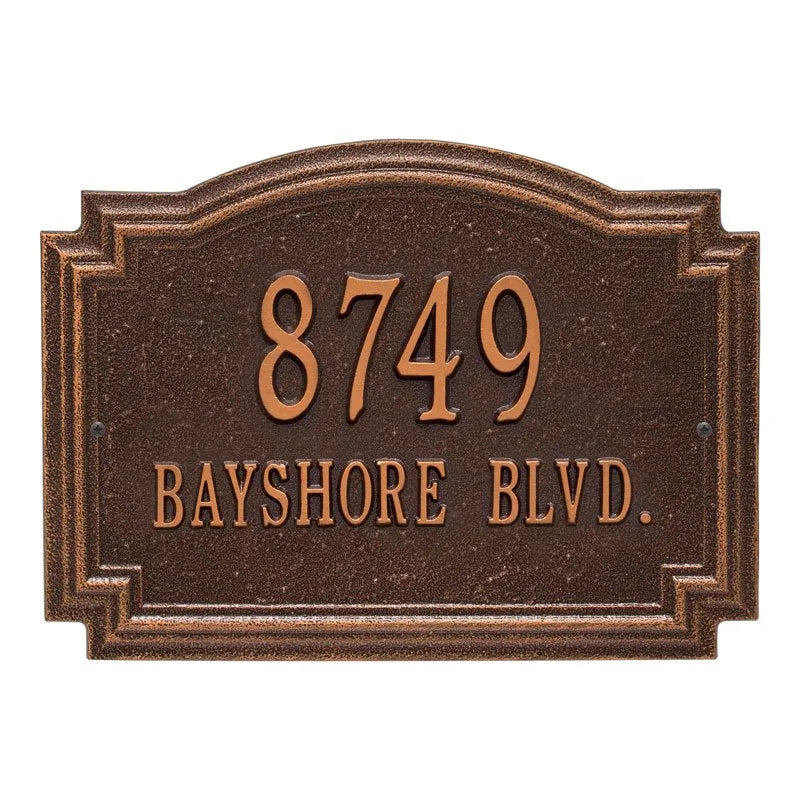 Williamsburg Standard Wall Address Plaque - Two Line