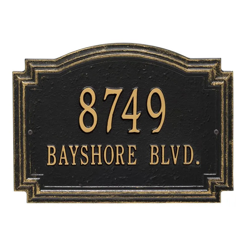 Williamsburg Standard Wall Address Plaque - Two Line