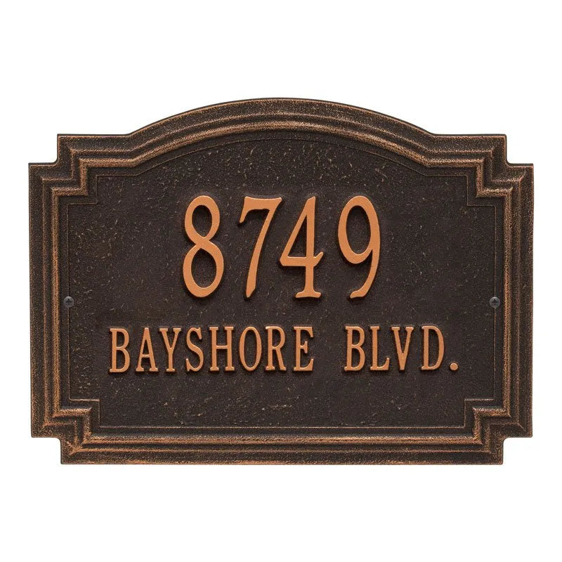 Williamsburg Standard Wall Address Plaque - Two Line