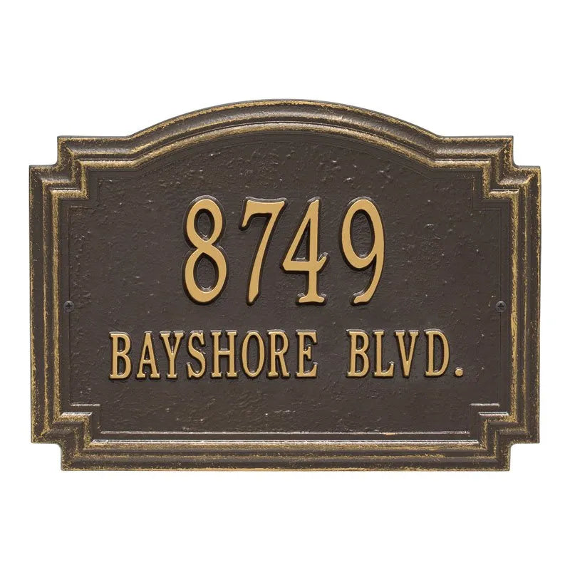 Williamsburg Standard Wall Address Plaque - Two Line