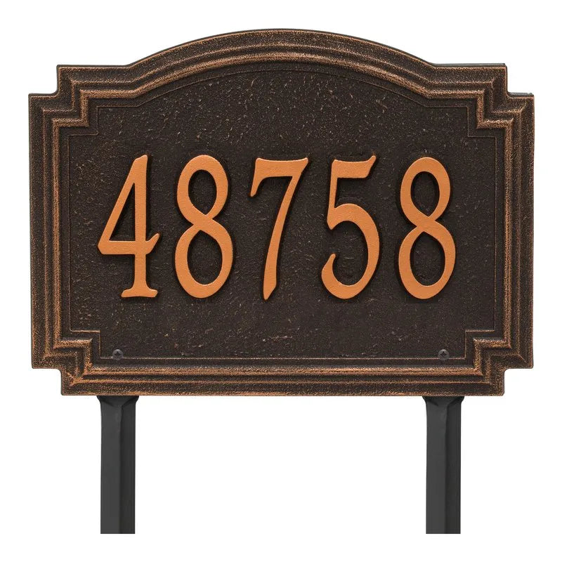Williamsburg Standard Lawn Address Plaque - One Line