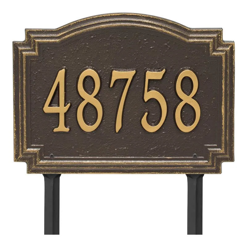 Williamsburg Standard Lawn Address Plaque - One Line