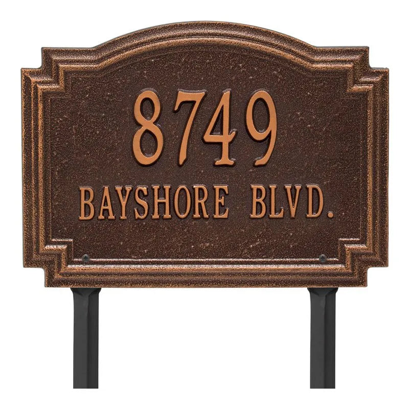 Williamsburg Standard Lawn Address Plaque - Two Line