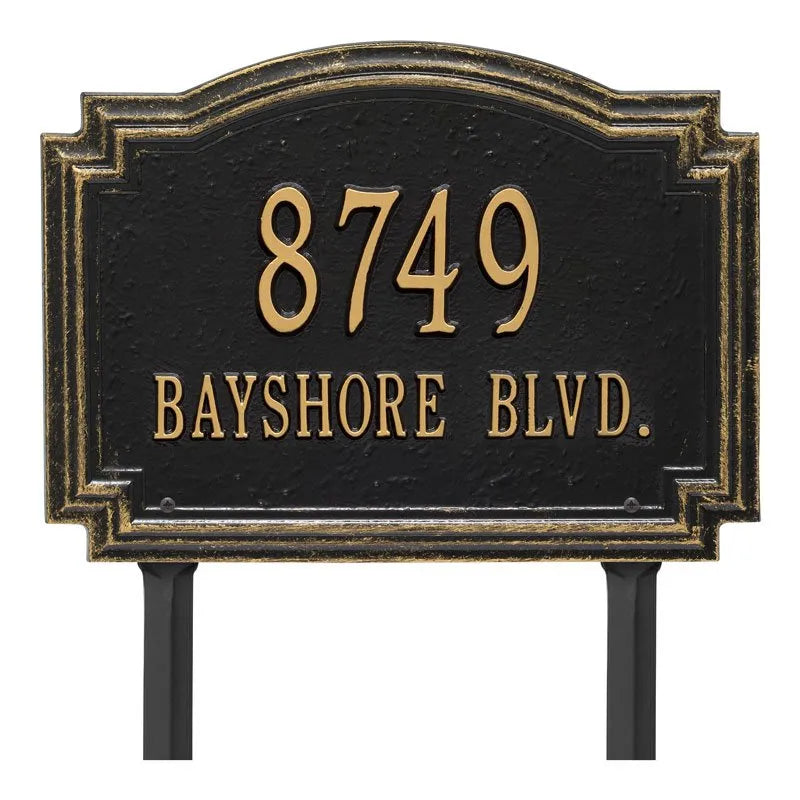Williamsburg Standard Lawn Address Plaque - Two Line