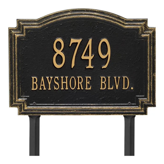 Williamsburg Standard Lawn Address Plaque - Two Line