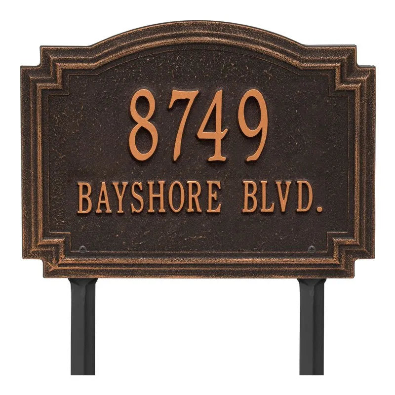 Williamsburg Standard Lawn Address Plaque - Two Line