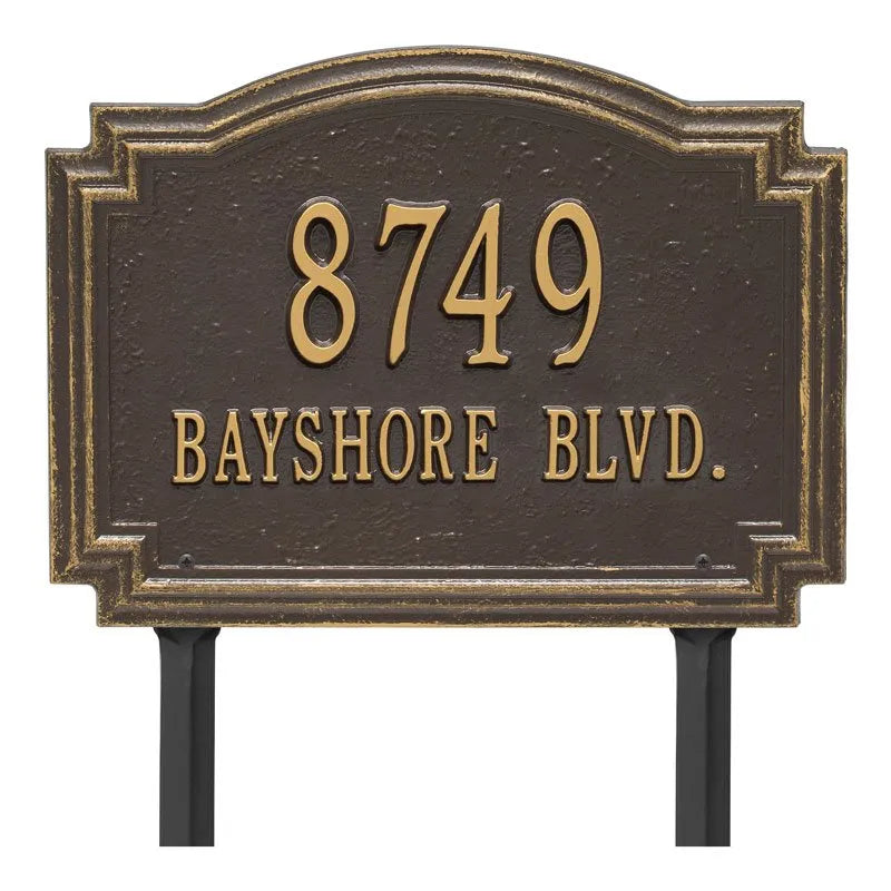 Williamsburg Standard Lawn Address Plaque - Two Line