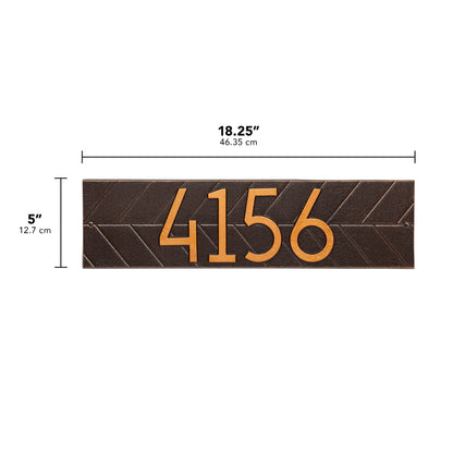 Whitehall Modern Herringbone Horizontal Standard  Wall Plaque - One Line