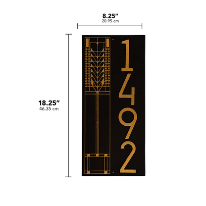 Frank Lloyd Wright Tree Of Life Modern Vertical Plaque - Standard One Line