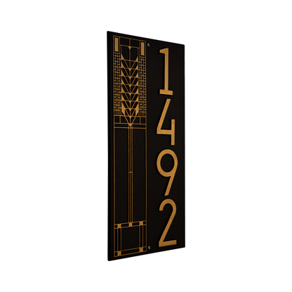 Frank Lloyd Wright Tree Of Life Modern Vertical Plaque - Standard One Line