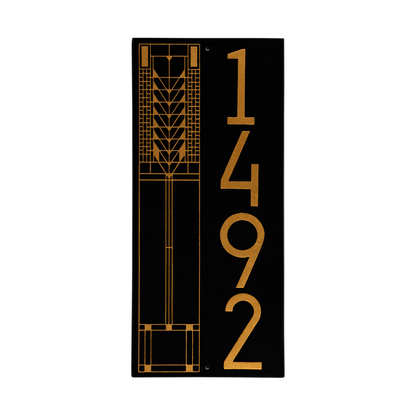 Frank Lloyd Wright Tree Of Life Modern Vertical Plaque - Standard One Line