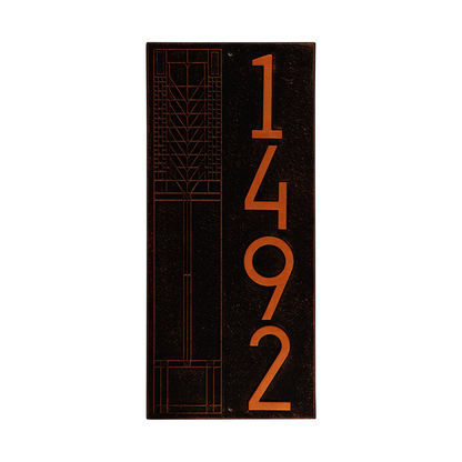 Frank Lloyd Wright Tree Of Life Modern Vertical Plaque - Standard One Line