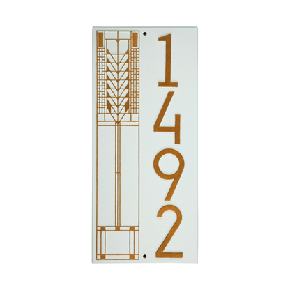 Frank Lloyd Wright Tree Of Life Modern Vertical Plaque - Standard One Line