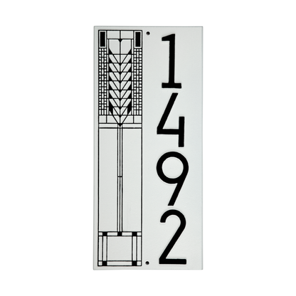Frank Lloyd Wright Tree Of Life Modern Vertical Plaque - Standard One Line
