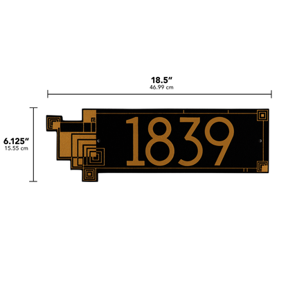 Frank Lloyd Wright Cube Abstraction Modern Plaque - Standard One Line