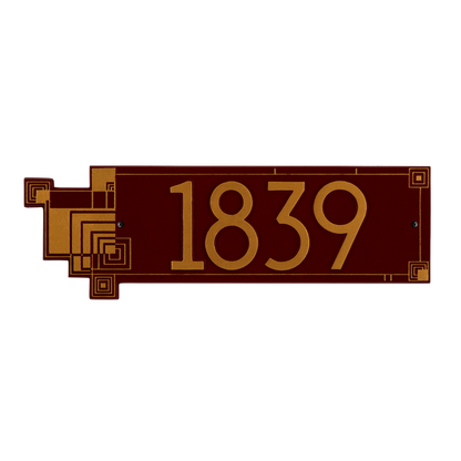 Frank Lloyd Wright Cube Abstraction Modern Plaque - Standard One Line