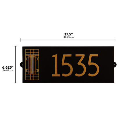 Frank Lloyd Wright Oak Park Modern Plaque - Standard One Line
