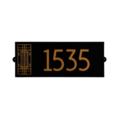 Frank Lloyd Wright Oak Park Modern Plaque - Standard One Line