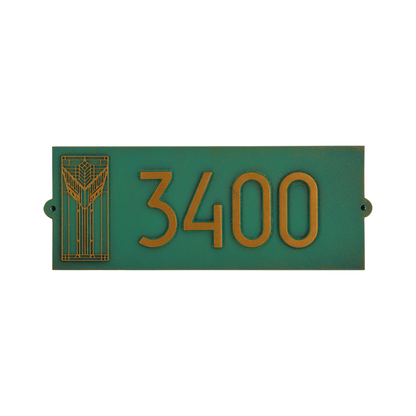 Frank Lloyd Wright Sumac Modern Plaque - Standard One Line