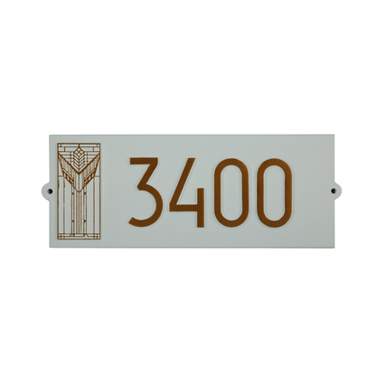 Frank Lloyd Wright Sumac Modern Plaque - Standard One Line