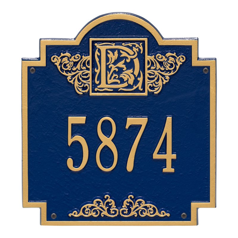 Whitehall Products Monogram Address Personalized Plaque One Line Oil Rubbed Bronze