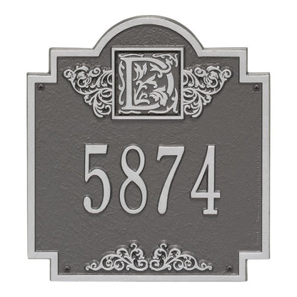 Whitehall Products Monogram Address Personalized Plaque One Line 