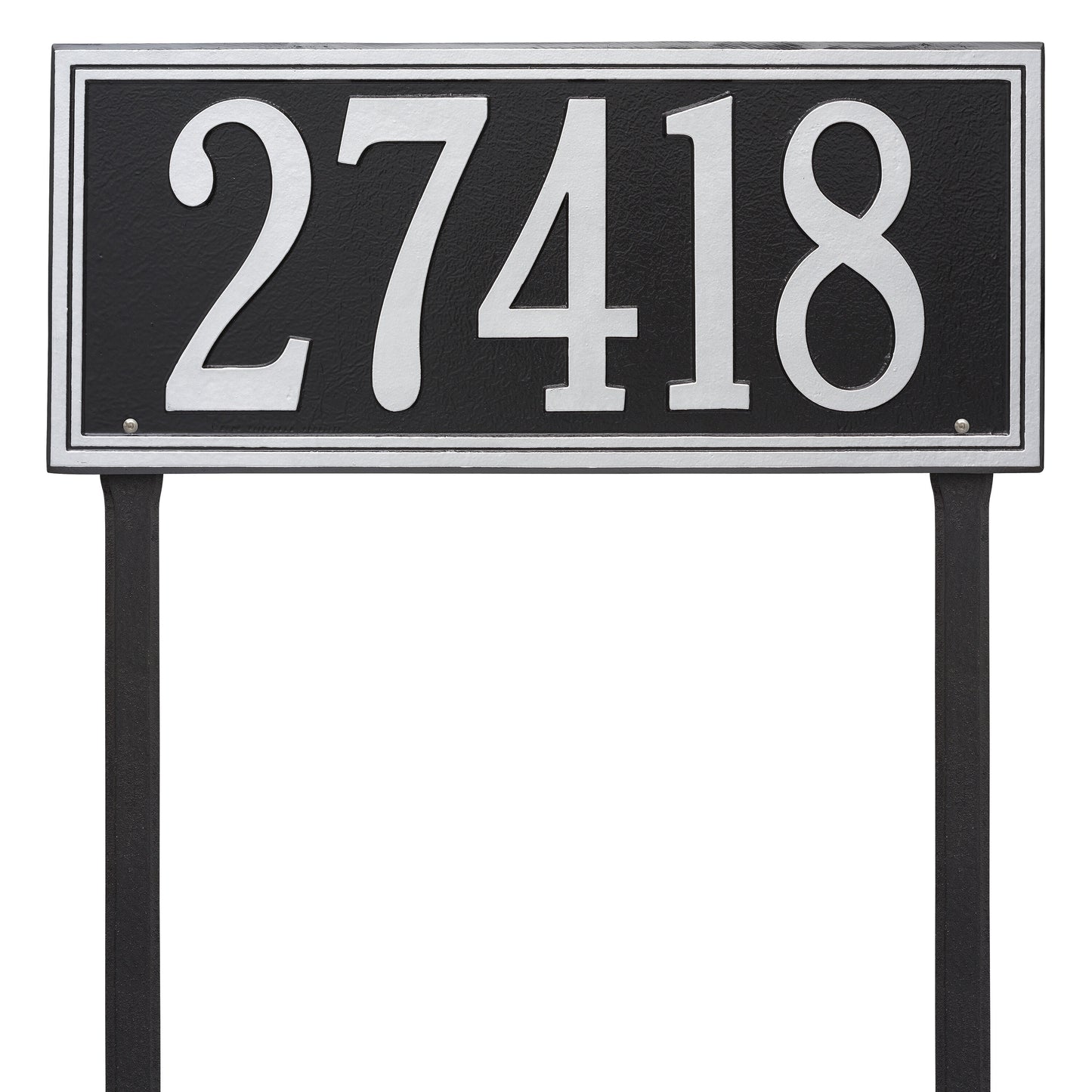 Double Line Estate Lawn Address Plaque - One Line