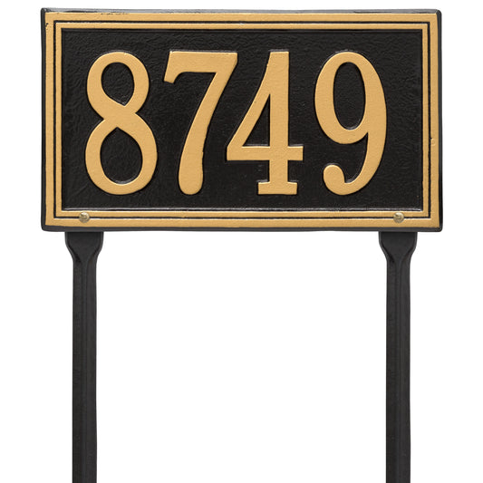 Double Line Standard Lawn Address Plaque – One Line