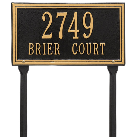 Double Line Standard Lawn Address Plaque – Two Line