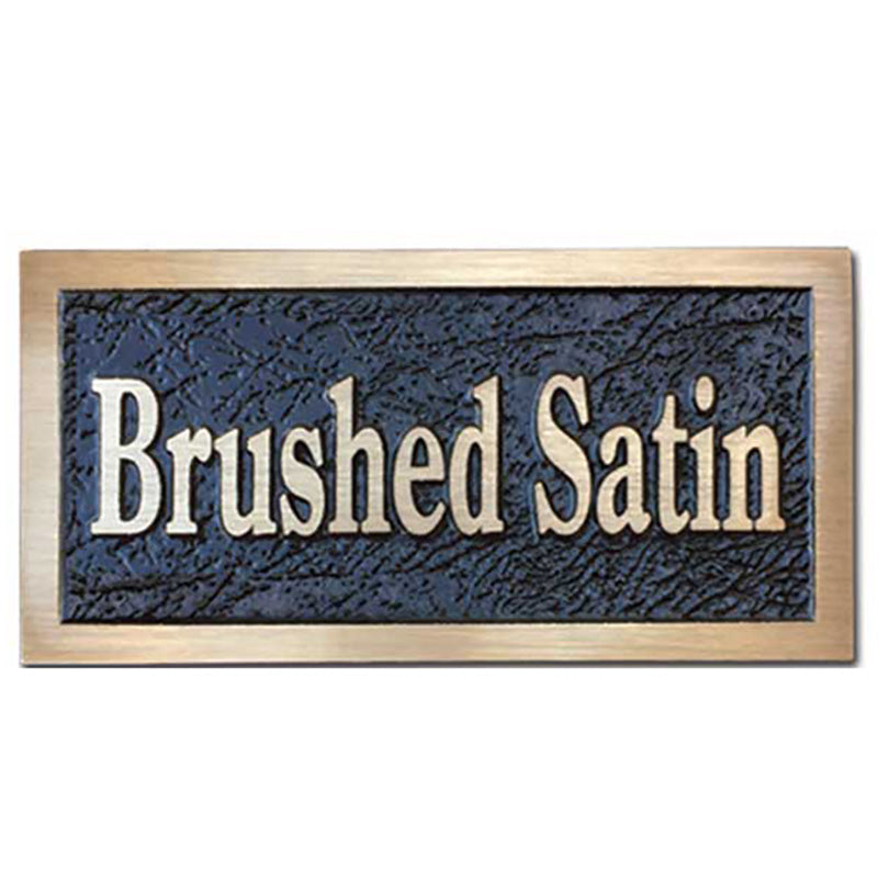 Cast Bronze Scalloped Rectangle Wall Address Plaque